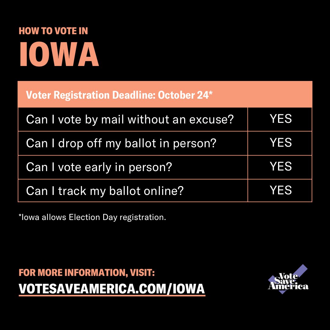 Iowa  http://votesaveamerica.com/iowa 