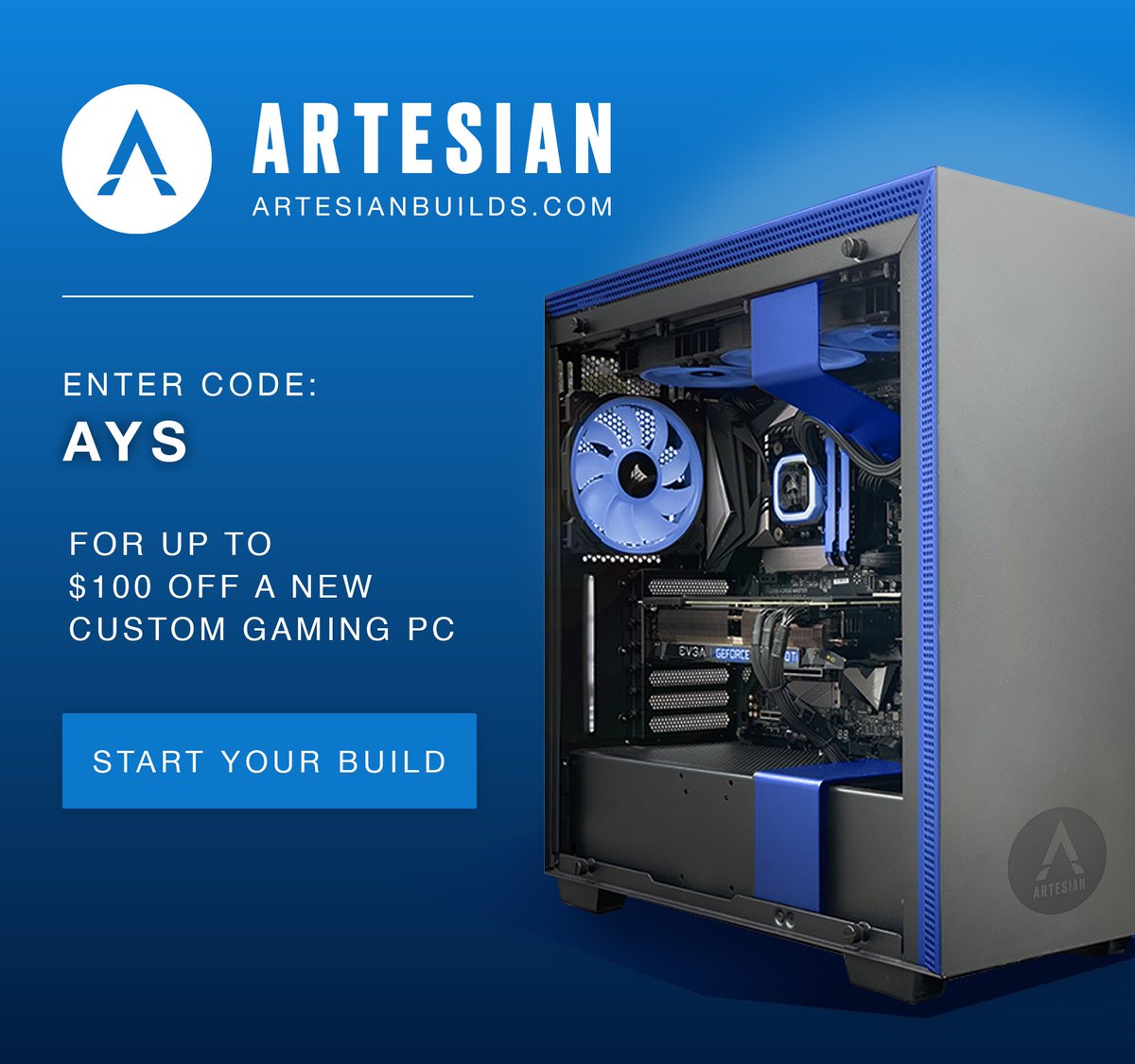 AysTV_'s tweet photo. Happy to announce that I’ve partnered up with @ArtesianBuilds! 

These guys are beasts at what they do and that’s building custom PC’s. Might be time to switch to PC 👀 

Use code “Ays” at checkout for a nice discount.
🔗 https://t.co/6r2IwvOQ8y https://t.co/CRGeKCMCOV