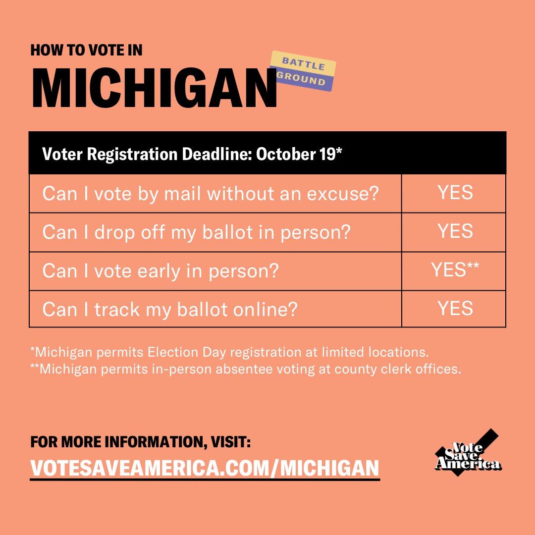 Michigan  http://votesaveamerica.com/michigan 