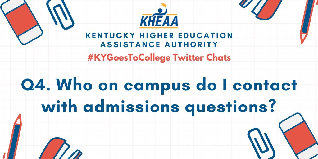 KHEAA's tweet photo. Q4. With all of these things to consider, who should students contact if they have any questions? #KyGoesToCollege https://t.co/0pZUMOoJMO