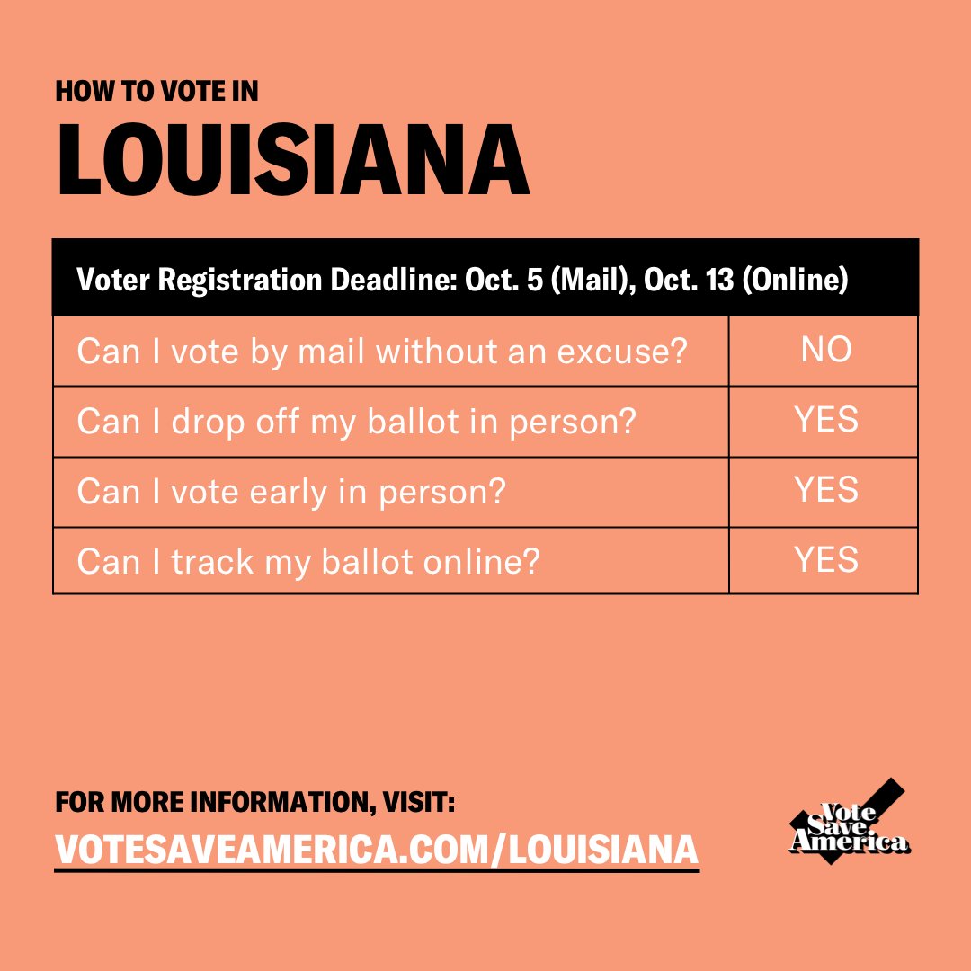 Louisiana  http://votesaveamerica.com/louisiana 