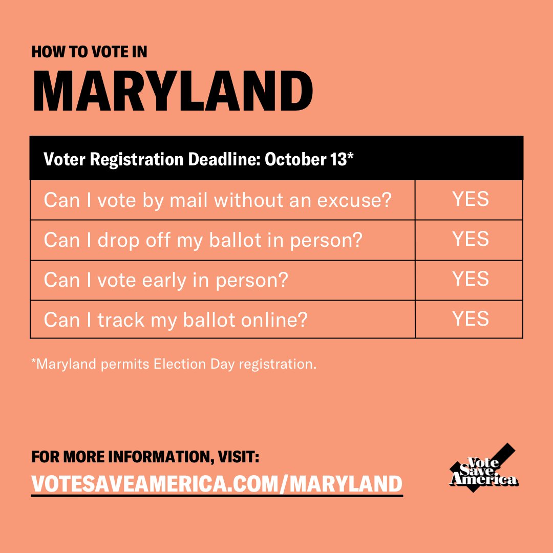 Maryland  http://votesaveamerica.com/maryland 