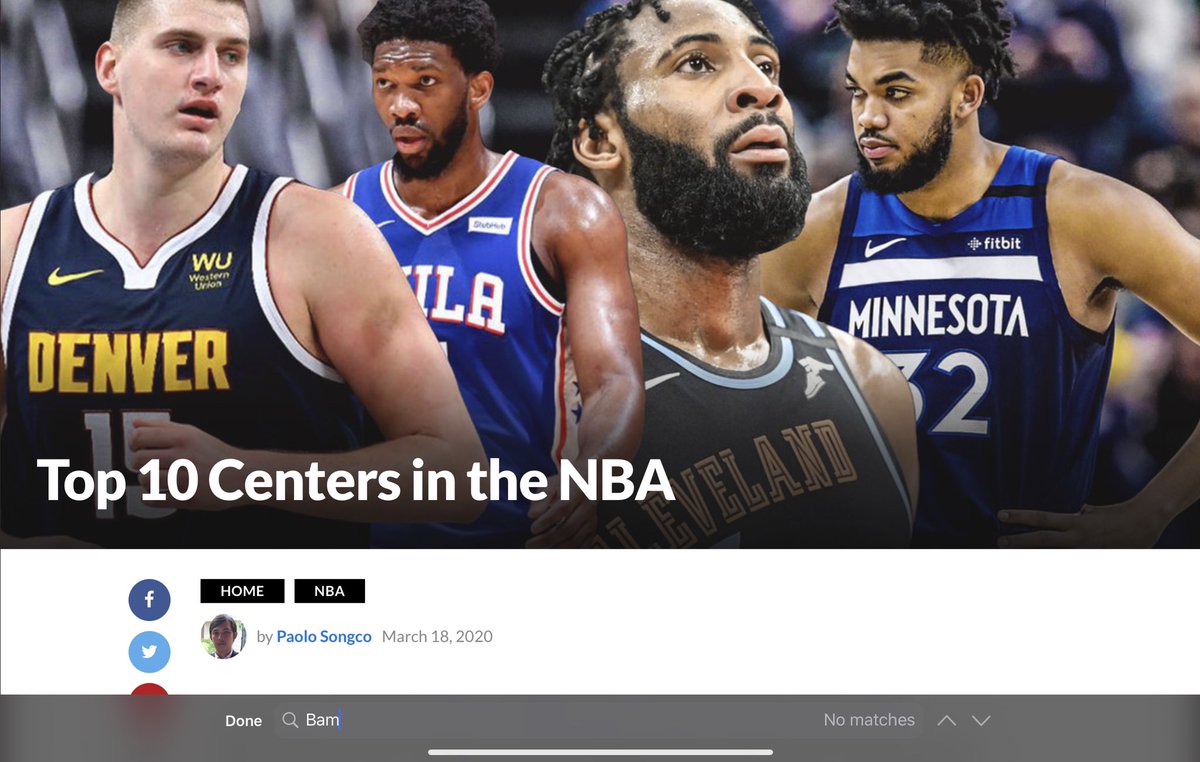 Dang, Bam didn't even make honorable mention in this top 10 list dated march 18, 2020