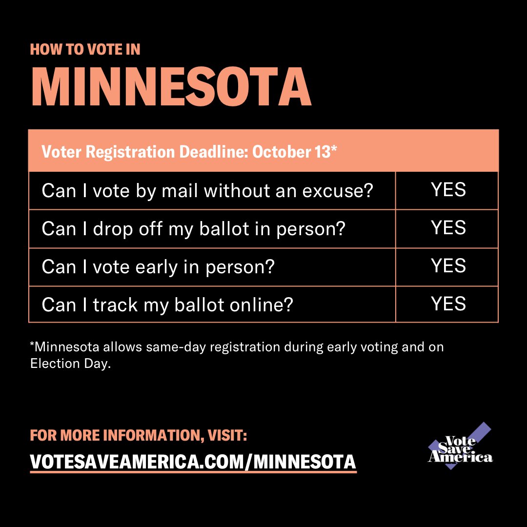 Minnesota  http://votesaveamerica.com/minnesota 