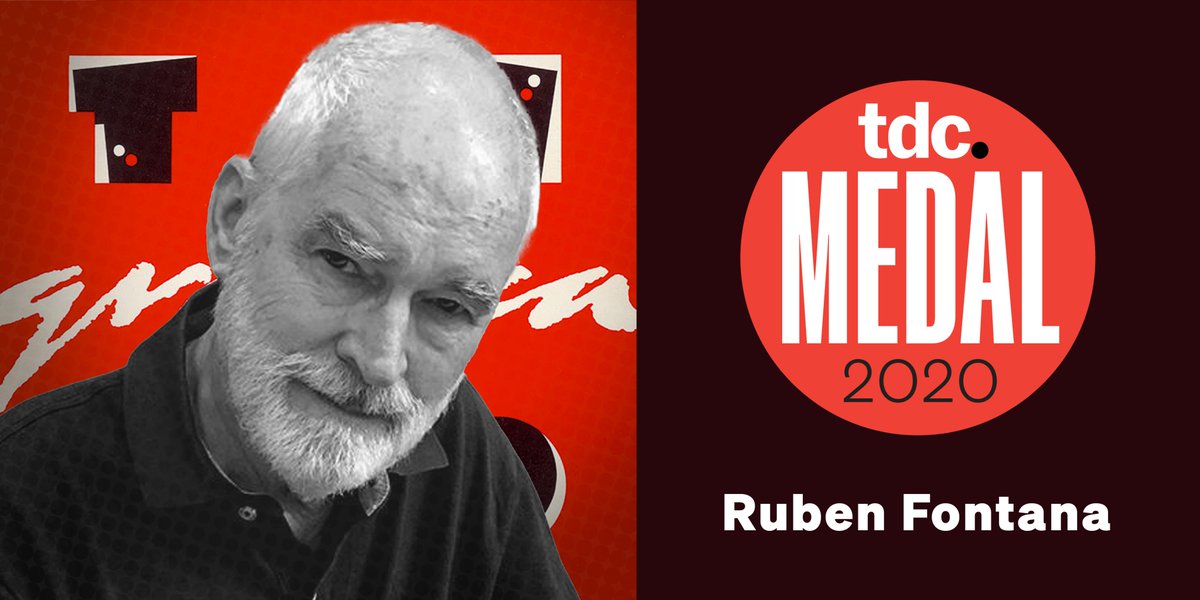 typedirectors's tweet photo. Rubén Fontana, renowned Argentinian graphic designer, type designer, and teacher, will receive the 33rd TDC Medal, our highest honor for lifetime achievement. The award presentation will be held Wednesday, November 18, 2020. Visit https://t.co/QVQm3usm1z for more info. https://t.co/RLsQBIaTwF