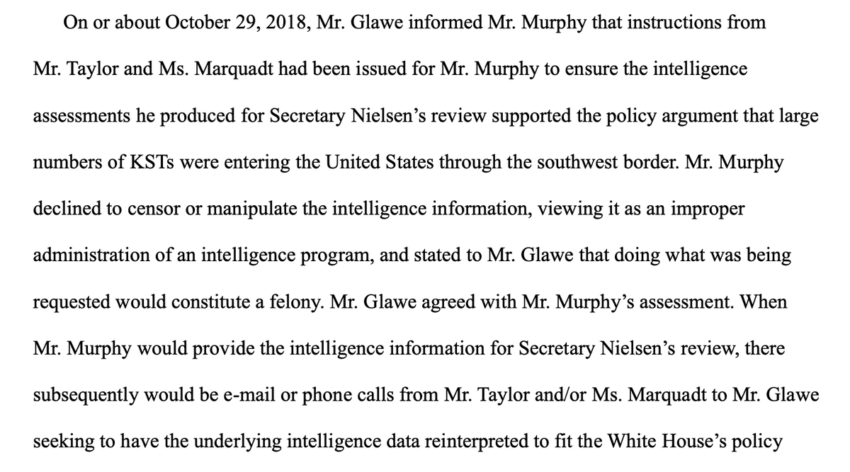 Almost makes the order to bend intelligence to hide the actual entry points of known and suspected terrorists (KSTs) to justify the fucking Border Wall™ grift seem small by comparison. Almost. 