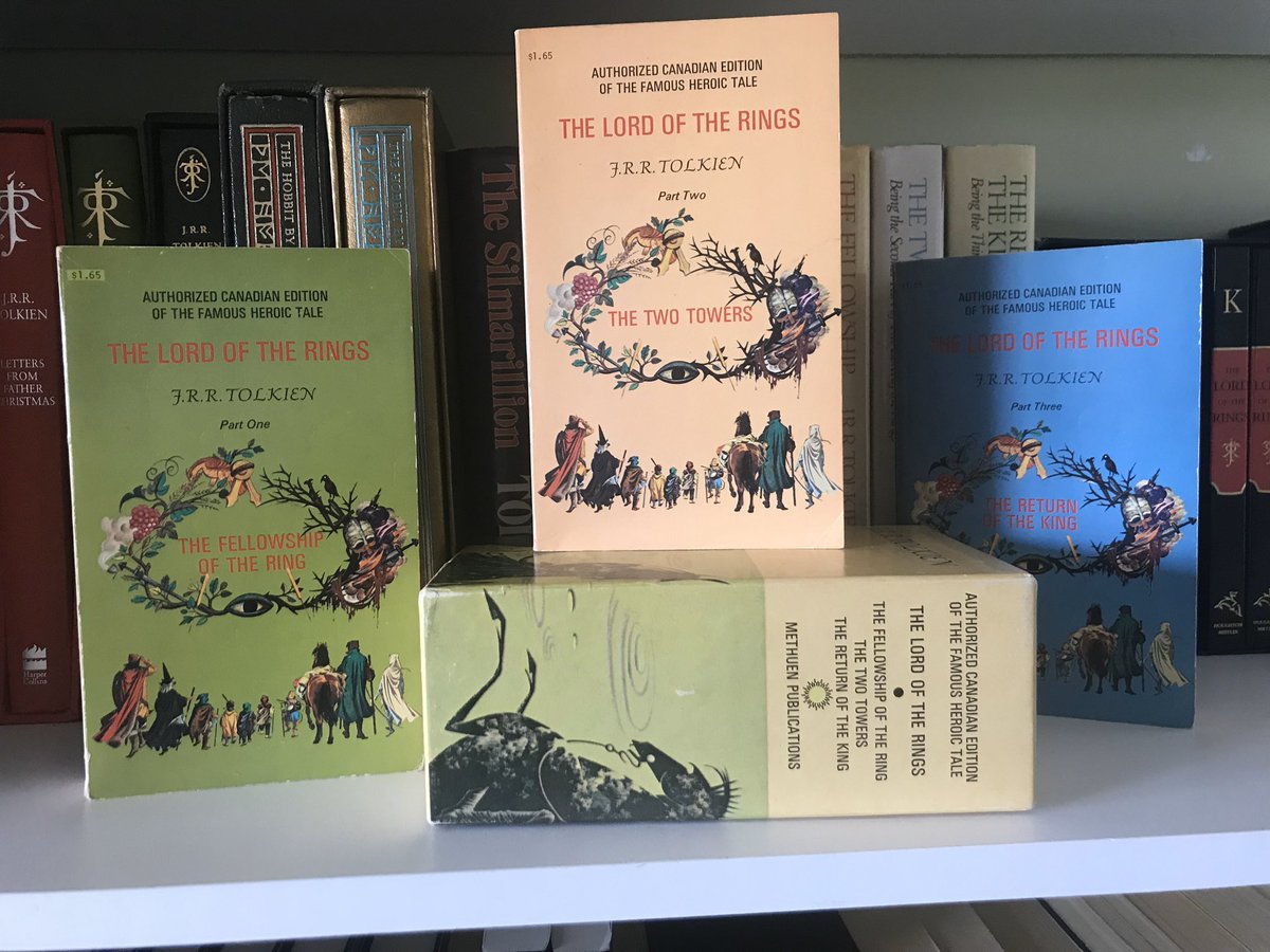  #TolkienEveryday Day 47One of my favourite paperback sets of LoTR, this Canadian set from the 70’s!