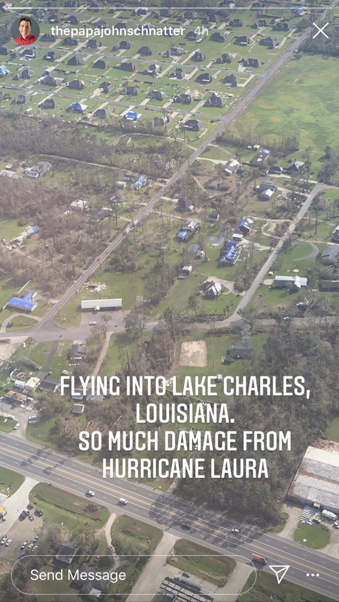 oh_fuck_dude's tweet photo. Imagine your house gets destroyed in a hurricane and then papa john shows up lol https://t.co/bUytKYv7BY