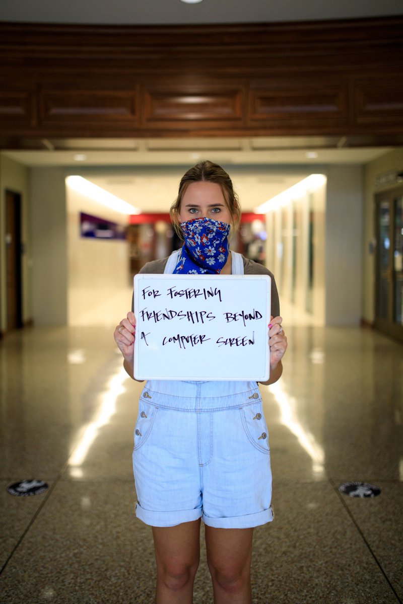 SamfordU's tweet photo. "For fostering friendships beyond a computer screen"-Bailey Bryant, Panhellenic Vice President of Recruitment

We're proud to have a Greek Community with leaders taking precaution to provide a great recruitment experience this year, even if it looks a little different! #MaskUpSU https://t.co/bsyZyL9NzN