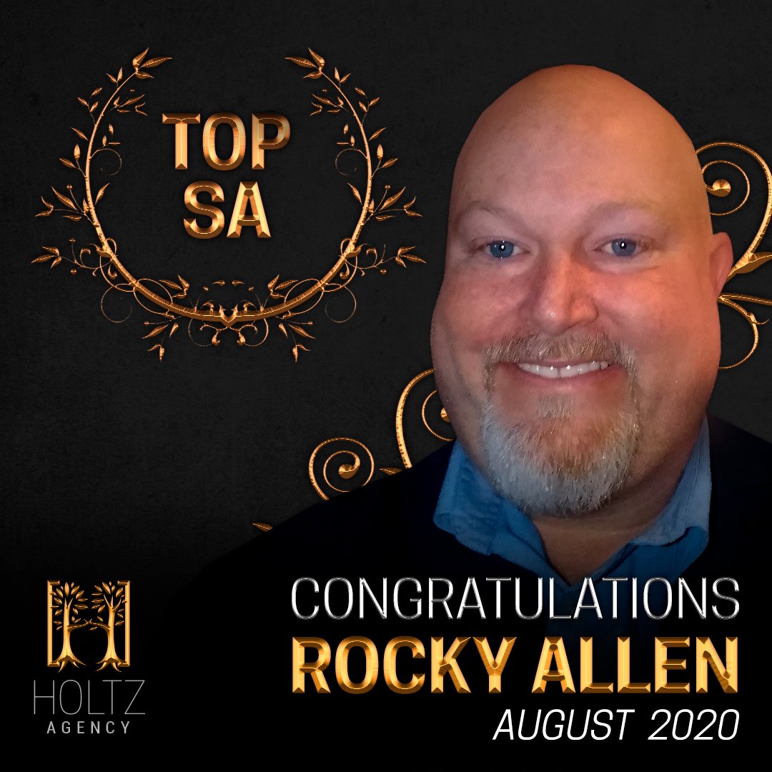 HoltzAil's tweet photo. Congratulations to Rocky Allen, the Holtz Agency Top Supervising Agent for the month of August! 

#HoltzAgency #CommitToTheCulture #CTTC #Leadership #Development #TopSA #Congratulations #Careers #VirtualSalesForce https://t.co/m321WHOLVV