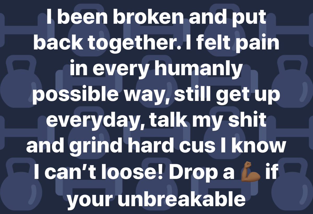 runna_g's tweet photo. #💪🏾 #unbreakable https://t.co/HaLIgYtcdG