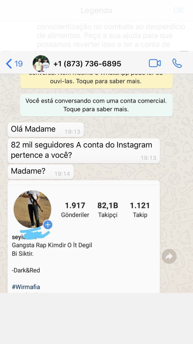 comidainvisivel's tweet photo. HACKEARAM A CONTA DO @comidainvisivel no @instagram. Estão tentando NOS EXTORQUIR. Informamos ao Instagram mas pedimos que RT essa msg para recuperarmos o perfil. Com o @comidainvisivel atuamos desde 2015 levando informação e conscientização no combate ao desperdício de alimentos https://t.co/kguQyUbfvS