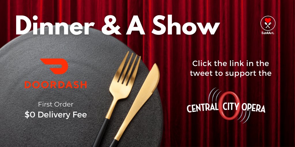 Thanks to our new partnership with @Eat4Art, when you order from your favorite restaurants using <a href="/DoorDash/">DoorDash</a>, you're also generating donations for Central City Opera. Donations are DOUBLED all of September, so get eating! 
Click here to get started: doordash.7zd4df.net/XD2Xb