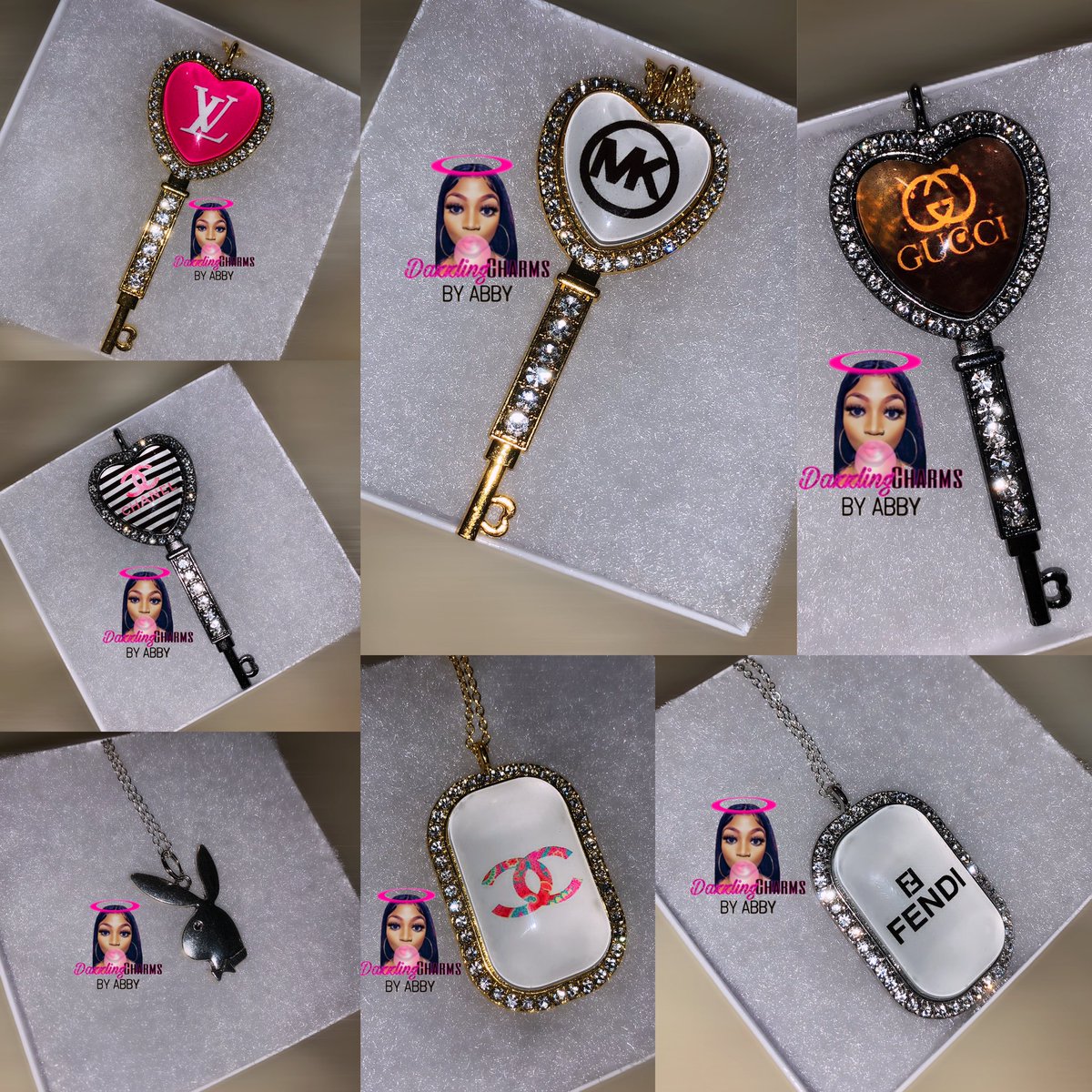 RadiantQueenxo's tweet photo. Handmade designer inspired necklaces. These were fun to make 💕💕💕

https://t.co/i9FbroOIuW #SmallBusiness #BlackOwned #GirlBoss #BlackBusiness #DesignerNecklace #Entrepreneur #DesignerCharms #Bling #Entrepreneurship https://t.co/PQ8T5QdgAE