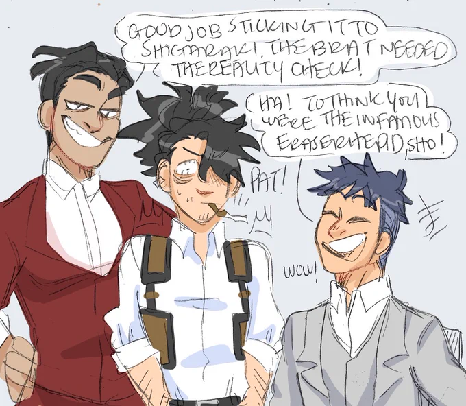 Aizawa meeting the council post-spy reveal. Considering he hadn't infiltrated any of the main families, they weren't mad so much as either amused, impressed, or wary. The name "Eraserhead" was quite infamous #mafiaau #bnha #mha 