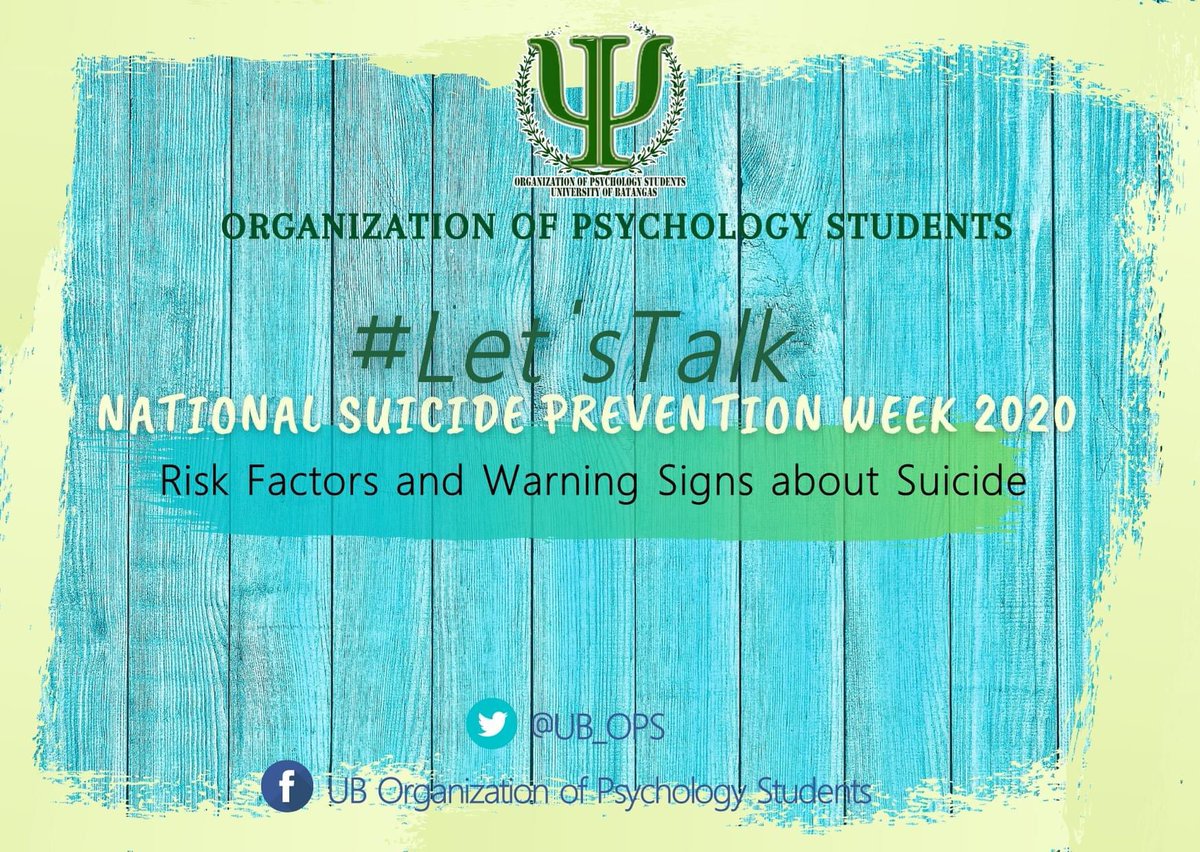 UB_OPS's tweet photo. People had always been confused with the idea of suicide; is it preventable? What are the risks? Are there any warning signs? Knowing the warning signs or redflags that are within the layers of suicide is a must.  Redflags are everywhere, and suicide is preventable. 💚 https://t.co/cGmyDOI7KJ