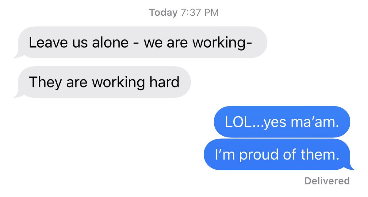 ErikaKimble's tweet image. When you send one of your teachers an evening text and you get this response back from your DDIS @sandeedavis...#YouGuysGoAhead #ItCanWait . @Hilliard_ES #OneTeamOneDream