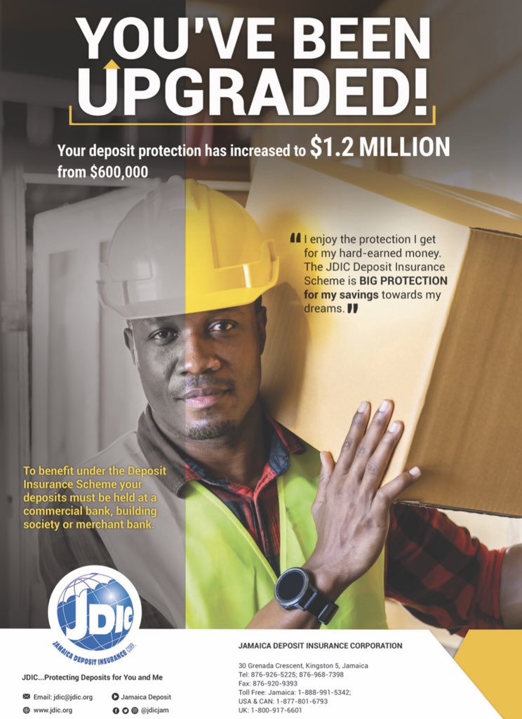 NigelClarkeJa's tweet image. We have increased Deposit Protection to $1.2 million from $600,000 providing full coverage for over 97% of all deposit accounts in commercial banks, building societies and merchant banks.

#RecoveringStronger