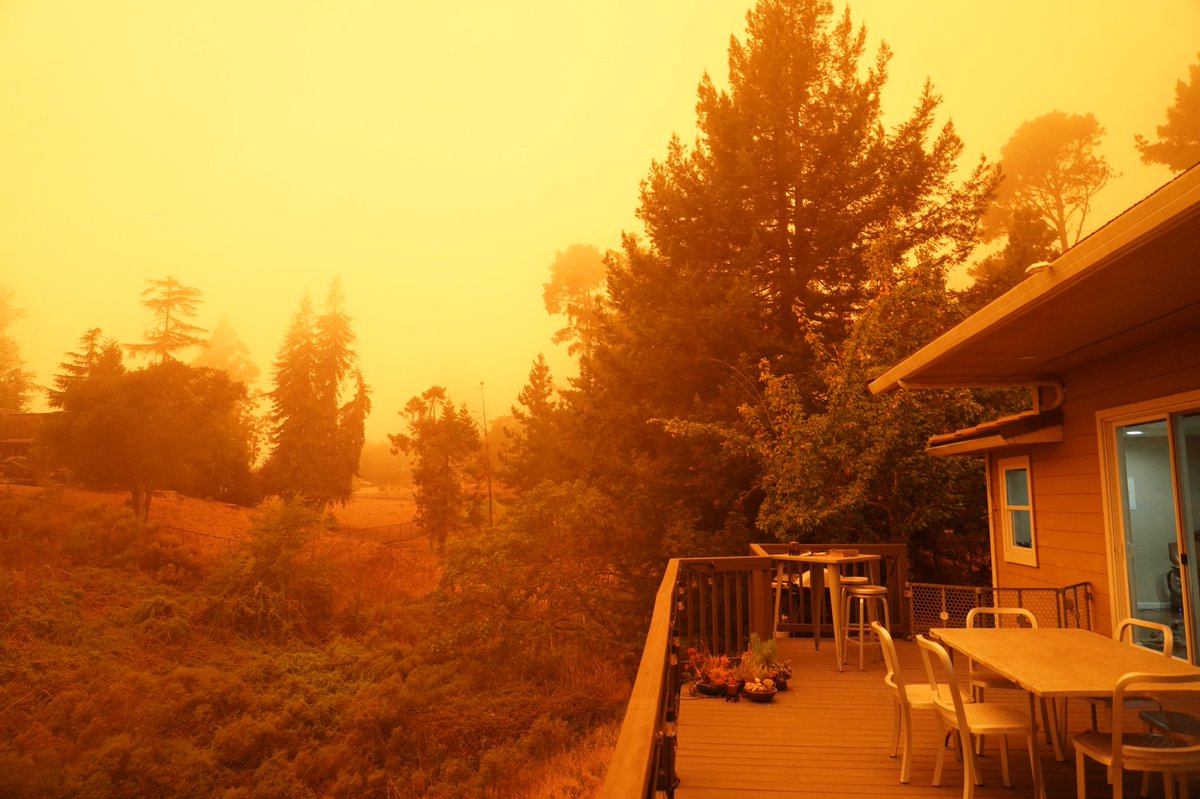 hedleypotts's tweet photo. Could this year get any stranger ? This is the strange orange sky we have today - taken at midday. Roll on 2021! https://t.co/84xK9amG4A