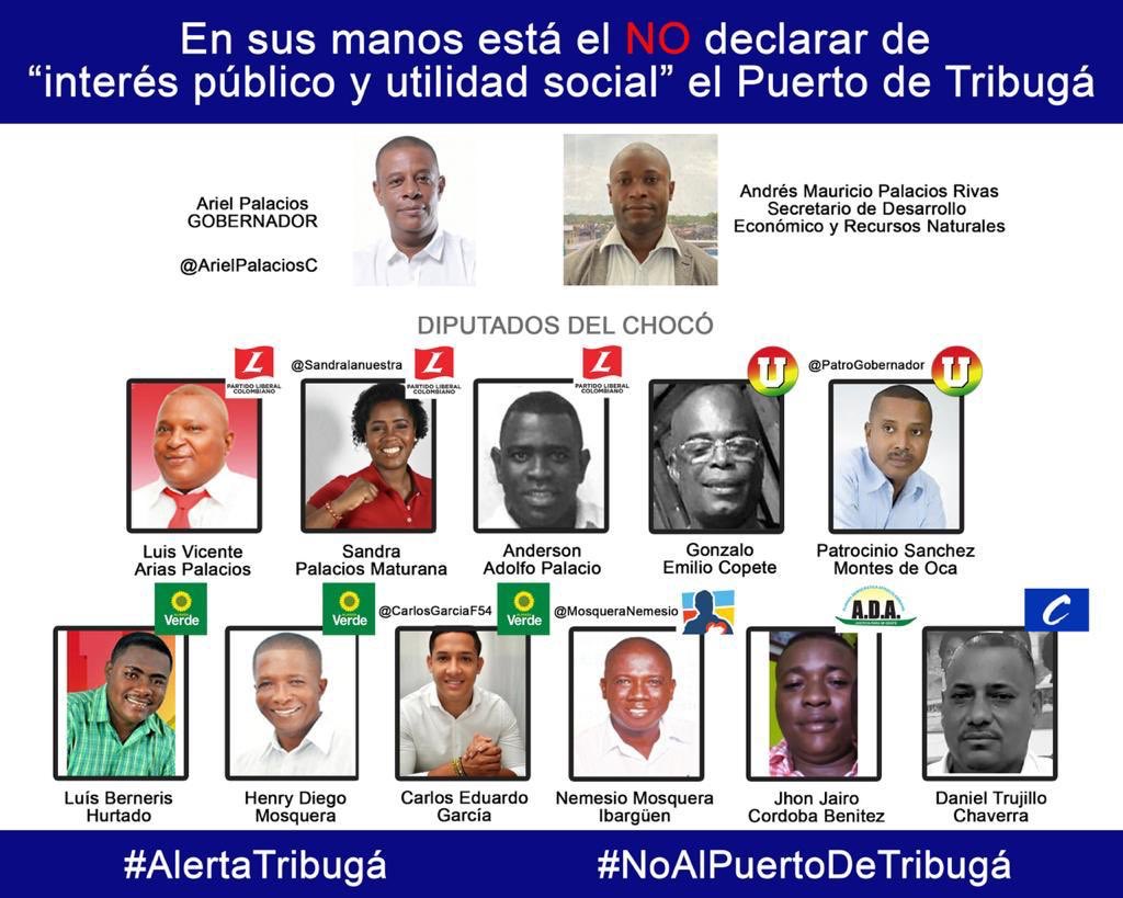 Noridaoficial's tweet photo. Esta semana la Asamblea y la @GobChoco @ArielPalaciosC tienen en sus manos la decisión de acelerar el Puerto de Tribugá o proteger la biodiversidad, la naturaleza y las comunidades. ¿De qué lado estarán? #AlertaTribuga #NoAlPuertoDeTribugá ✔️ https://t.co/uVsMB9sueI