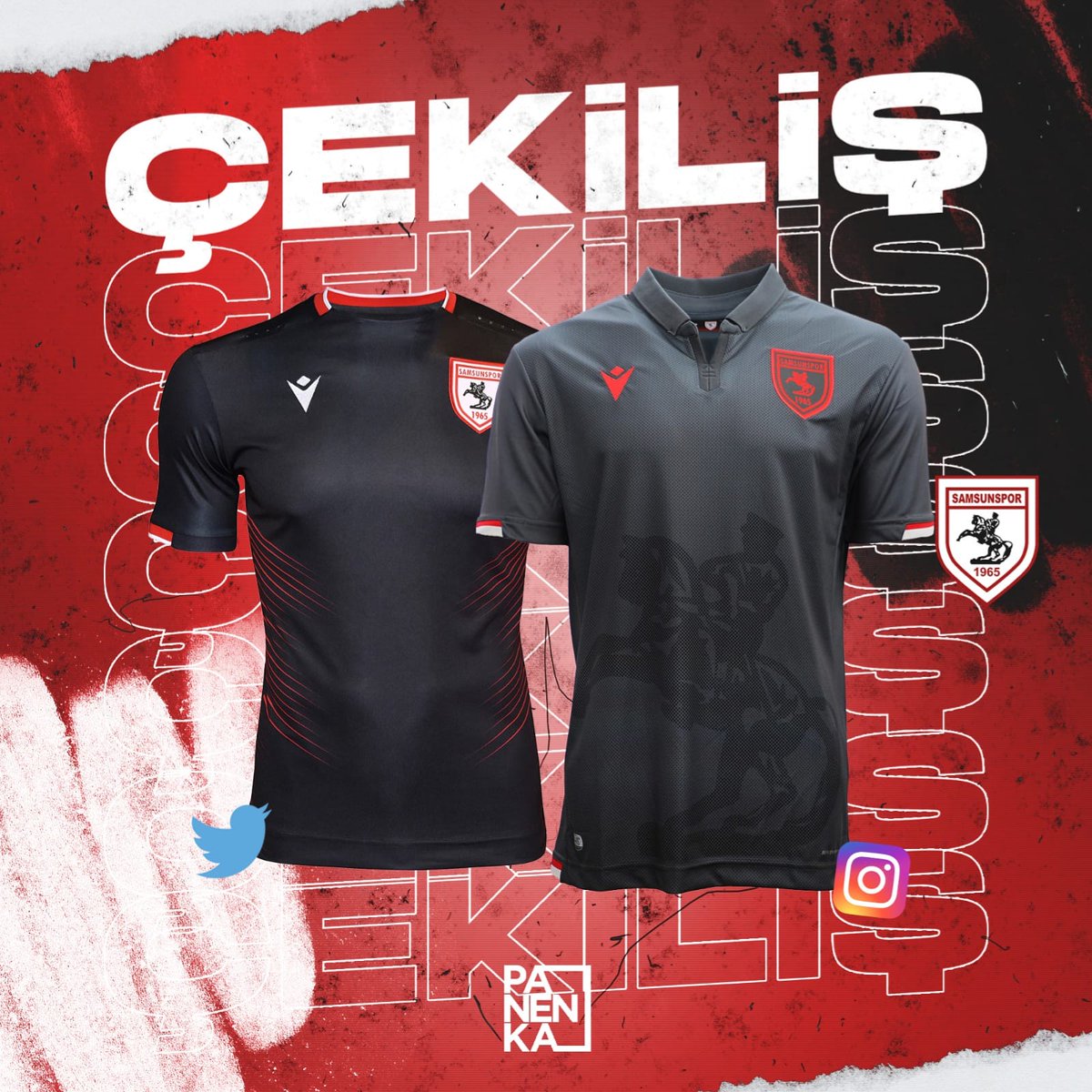 Bu tweeti RT yapıp, beğenerek Panenka Sport'u takip eden 2 şanslı kişiye #Samsunspor forması hediye! 

▪️Formalardan biri Instagram hesabımızdan armağan edilecektir. 

📲Instagram.com/PanenkaSport