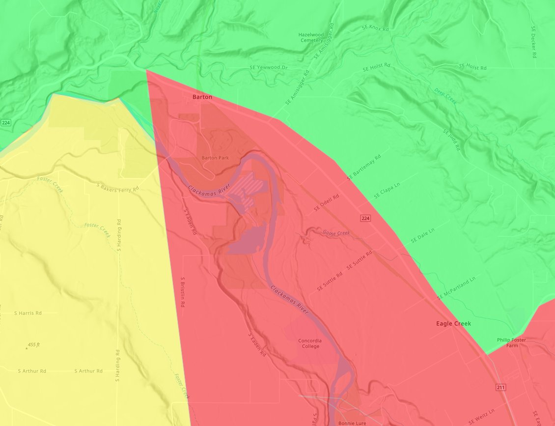  #alert ADDITIONAL UPDATE: LEVEL 3 evacuations have expanded in Estacada area along Hwy. 224, through Eagle Creek to Barton.See fire-evacuation map for additional details. Put in your address to confirm: https://ccgis-mapservice.maps.arcgis.com/apps/webappviewer/index.html?id=fe0525732f1a4f679b75a5ccf1c84b30 @MtHoodNF  @clackamasfire  #ClackamasWildfires