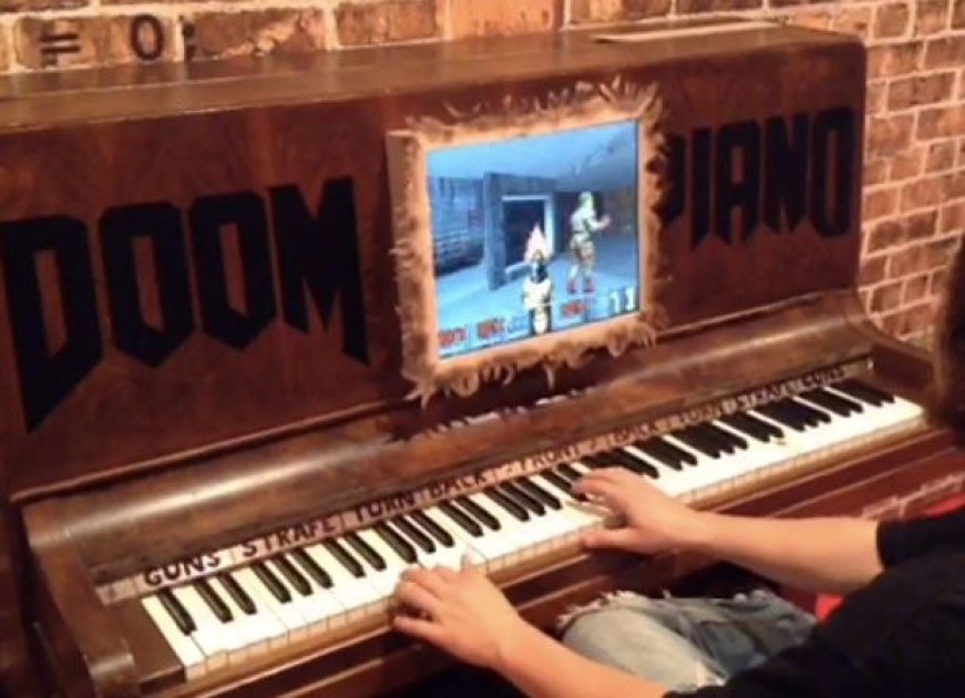 CanItRunDoom's tweet photo. You can play doom on an old time piano  
Source: old-timehttps://www.youtube.com/watch?v=sJu997jwBcA https://t.co/Dd9DWKiRWk