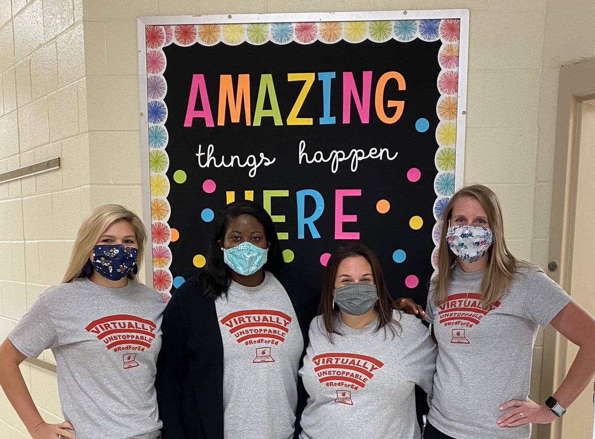 dgbellar's tweet photo. Go ahead and try to stop us... #teachersgonnateach #cantstopwontstop #virtuallyunstoppable #getthosehotspots #thisishowwe2020 #myteamisbetterthanyours #RedForEd #onwednesdayswewearred https://t.co/ac0K2XdaLA