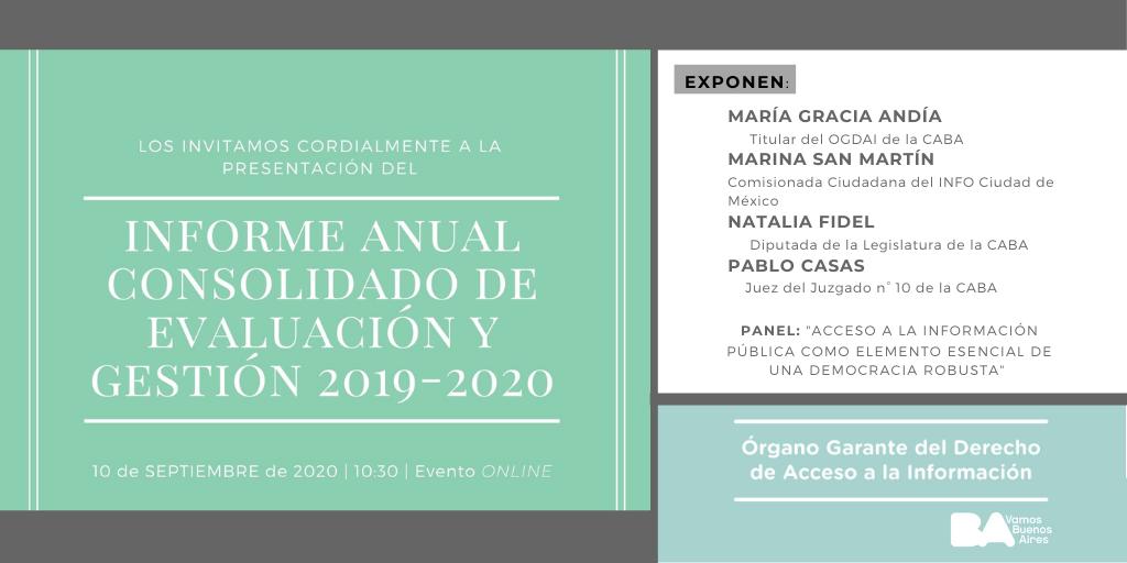 InfoCdMex's tweet photo. ❇️ MAÑANA, la Comisionada @navysanmartin participa en el panel “Acceso a la información pública como elemento esencial de una democracia robusta", en el marco del Informe Anual de Evaluación y Gestión 2019-2020 del #OGDAI de BsAs
⏲️8:30h (local)
Registro➡️ https://t.co/fX5FL4UZyl https://t.co/WwMFIIvoqx