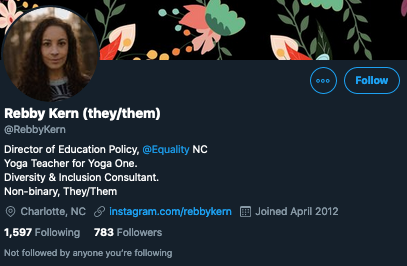 Woman from OP was made for my account... she's a queer WOC they/them pronouns in bio interested in indoctrinating rural kids with globohomo poz.The kicker: she knows ASL. Perfect WokeCap bait.