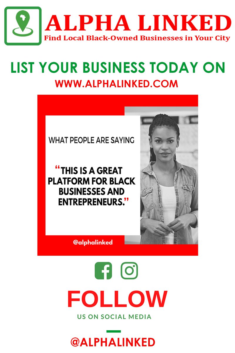 alpha_linked's tweet photo. #blackownedbusinesses #blacklivesmatter #blackwealth #supportblackbusiness #blackpride #blackentrepreneurs #afrolatinx #blackbusinesswomen #blackbusinessmen #blackbusiness #afrolatina #afrolatino #afro #jamaicans #blackaustralia #blackcanada #blackisbeautiful #blackinvestors https://t.co/CS1kAvwoN1