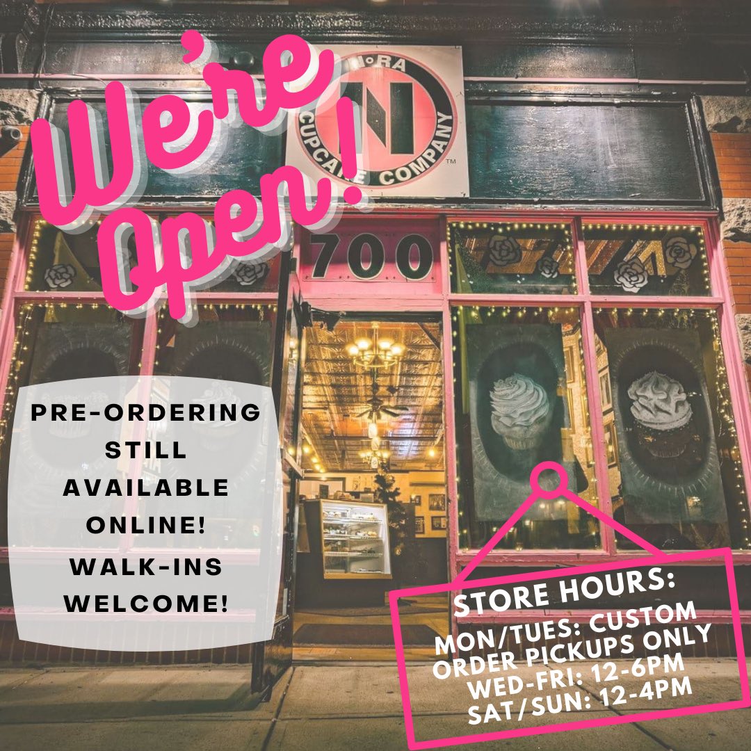 Thank you <a href="/WFSBnews/">WFSB Channel 3</a> <a href="/MarkZinni/">Mark Zinni</a> for the shout out! 🧁💗 Our first day back open has been sweet 😉 #noracupcake #reopeningsafely #mainstreetusa #middletownct