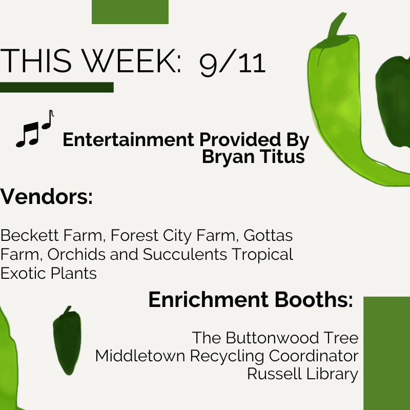 MiddletownFM's tweet photo. Check out what's happening at the market this week! #ctgrown #localfood #yesfarmsyesfood #foodjustice #CTfreshmatch #SNAP #FMNP #middletownct https://t.co/4qGQ1ZHYYa