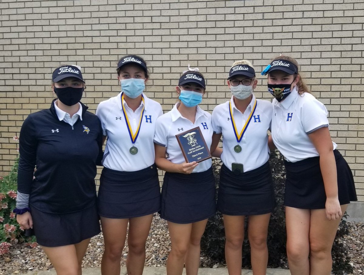 FHHLadyViksGolf's tweet photo. Finally! The season started &amp; it started in a great way!! 3rd place of 18 teams at The Helias Invitational. 3rd place Individual medalist Kylee H. and 12th place Individual Medalist Hannah I. Awesome start to a memorable season!!! #howellfamily #gotitstarted #vikingpride https://t.co/RRivFpG1WH