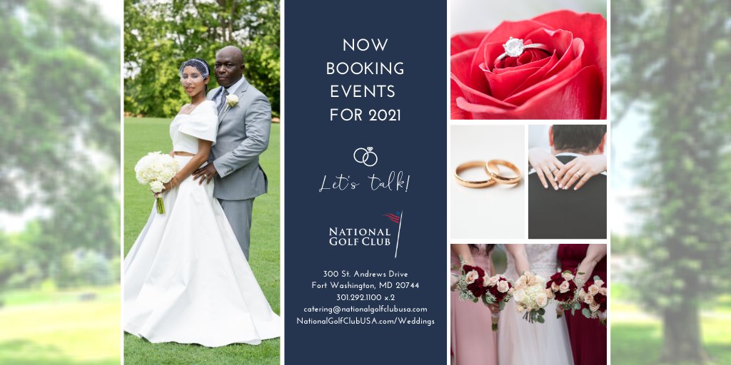 ngcusa's tweet image. We've missed the entire 2020 wedding season, but dates are filling up fast for 2021. Visit nationalgolfclubusa.com/weddings to inquire about hosting your nuptials at @ngcusa or call Christine Kuhn at (301) 292-1100 ext. 2.

#ngc #ngcusa #nationalgolfclub #playsavorcelebrate #weddingseason