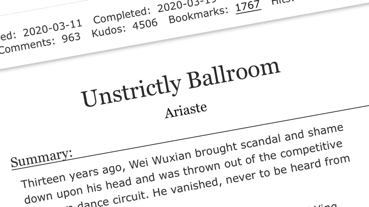 NoMore_17's tweet photo. Bedtime... Somehow needing some dance fic...π§
#cjreader #wangxian #fanfic #cj #reading #UnstrictlyBallroom #cjreads #mdzs #cql #TheUntamed #ariaste https://t.co/6FXrEF6Jgl