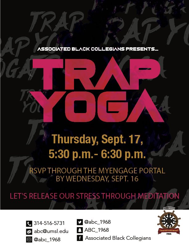 Hello my Kings and Queens✨I want to invite you all to our Trap Yoga. Make sure that you RSVP on MyEngage and stay blessed✊🏾