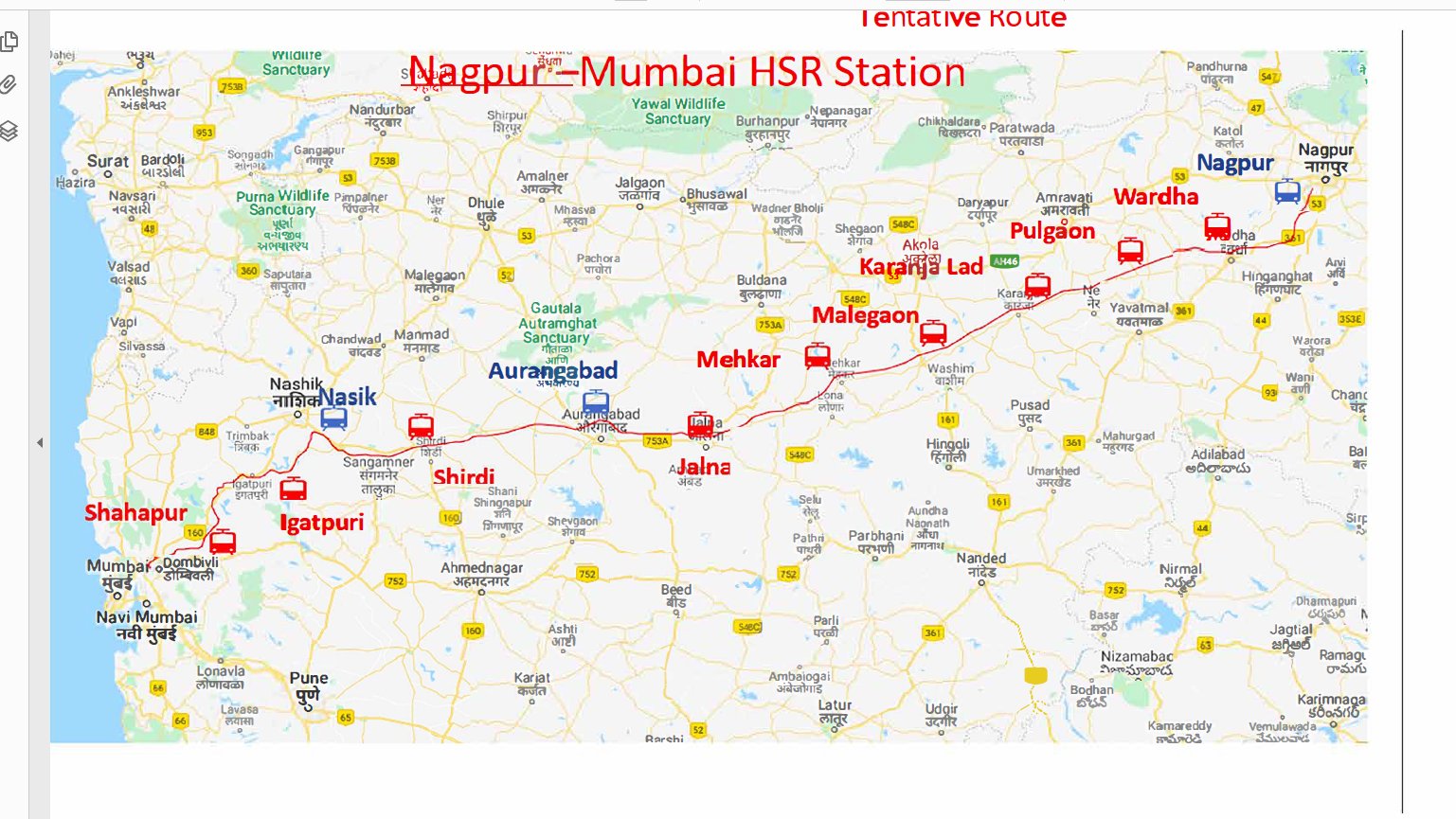Mumbai Nagpur Samruddhi Mahamarg Map Chandrashekhar Dhage On Twitter: "The Alignment Is Mostly Similar Of Samruddhi  Mahamarg, So Its Case ,Median Can Be Used For Hsr. Only Issues Are Median  Width Around 12 M And Two Many