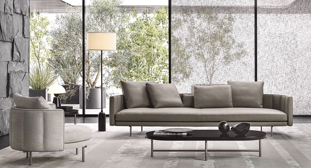 SminkInc's tweet photo. Dress up your living room with the Torii Sofa by Minotti. The slim backrest features vertical quilting and piping running along the perimeter of the cushioning, underlining the couture quality of the craftsmanship.

Discover Torii at SMINK. Link in bio.

#minotti #smink #modern https://t.co/1lqRF3NAnJ