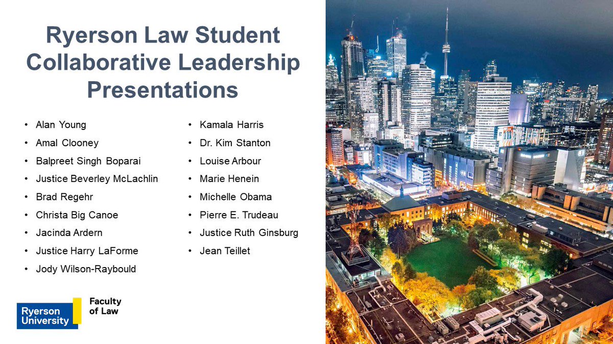 GinaAlexandris's tweet photo. Final 2 days of @RyersonULaw  Intensive Course.  

Grateful for the inspiration of both speakers and students (and the selected “legal leaders” they shared) 🙏🏻 

The future of the legal profession is in great hands! https://t.co/fTaDJv2aMk