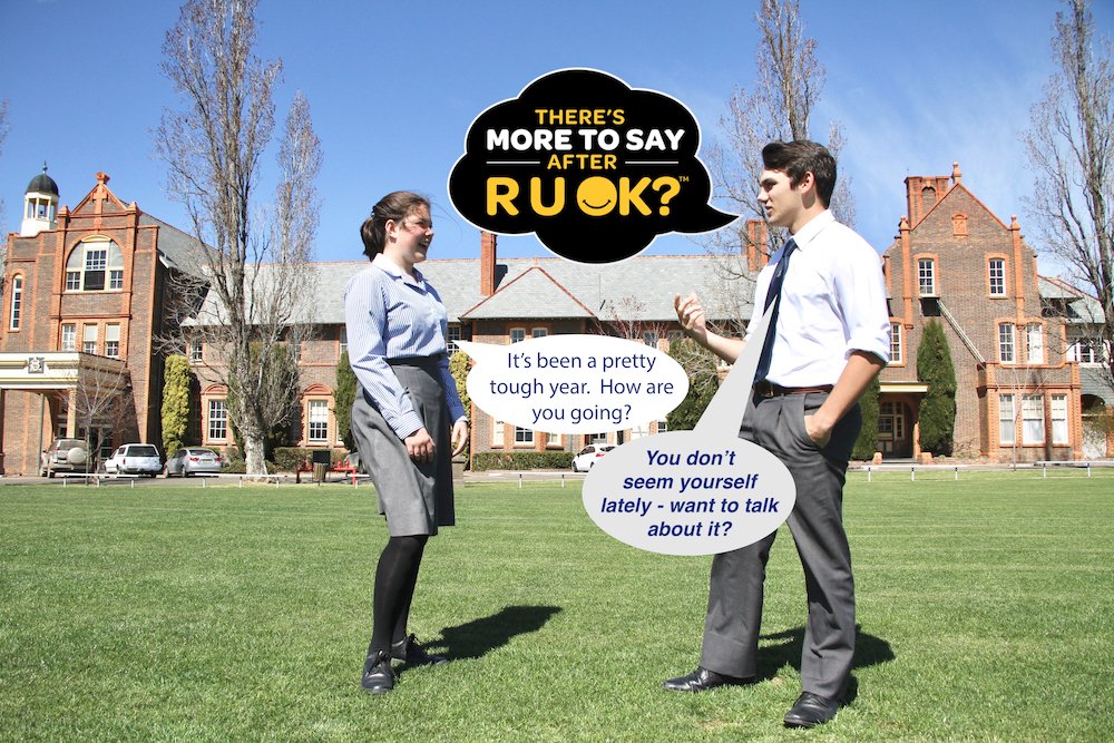 TASarmidale's tweet photo. Do what Bella and Jack would do - Ask, Listen, Encourage, Check In. In this, of all challenging years, our students and staff will be having meaningful discussions in advisor groups today for RUOK? Day. Because it’s important we all look out for our mates, every day. #ruokday https://t.co/4jlAjHPT2x