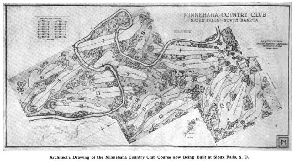 LangfordMoreau's tweet photo. Opportunity to see a course with L&amp;M heritage this weekend! @MinnehahaGolf is hosting the @SanfordIntl on @ChampionsTour. L&amp;M redesigned existing 9 into 18 holes in 1921-23. Some changes since, with a bit more land at the south end. Routing plan from April 1922 Golfers Magazine. https://t.co/j21NNQhOQk