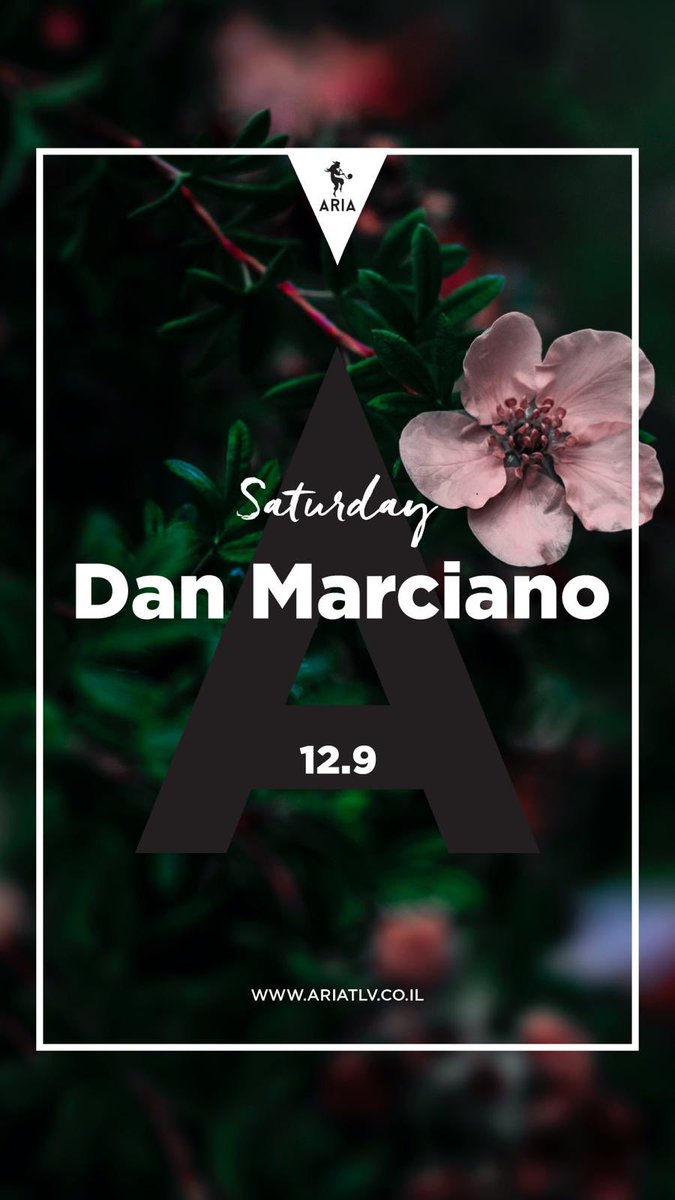 danmarciano's tweet photo. See you Saturday @  Aria TLV https://t.co/ldnqNEiIpL