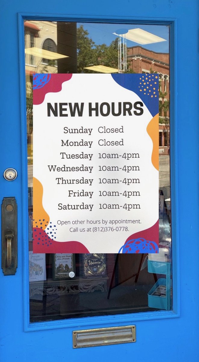 BooksViewpoint's tweet photo. New hours alert! Stand by for info about after-hours private shopping reservations. #personalshopping #allthebooks #viewpointbooks https://t.co/hwkgU0J5R1