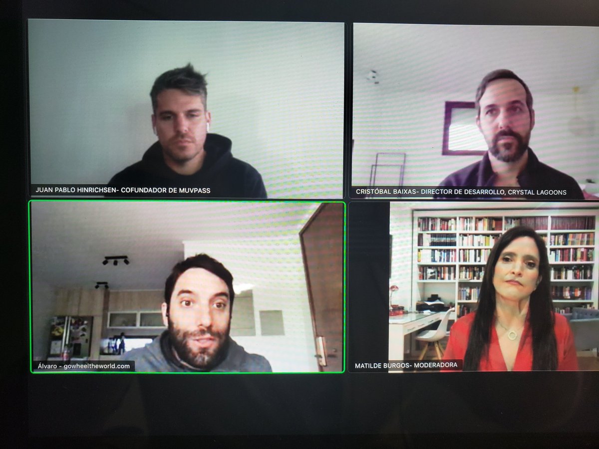 #FelizMiércoles 👉Ya comenzamos nuestro último capítulo de #TuristikEtalks, ‘Diferenciación en períodos de cambios’, junto a los excelentes expositores de Crystal Lagoons, <a href="/MuvPass/">MuvPass</a> y <a href="/wheeltheworld/">Wheel the World</a>. Modera <a href="/matiburgos/">Matilde Burgos</a>
Link de acceso: us02web.zoom.us/j/89208397696