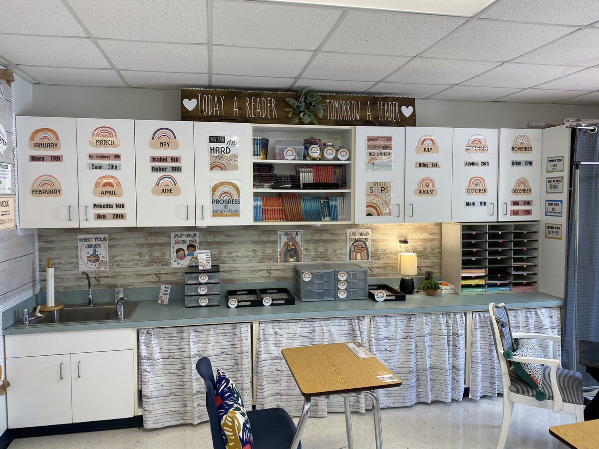 Ms_Rothberg's tweet photo. Yesterday was my first day of 5th grade! Here’s a little classroom update! 🍎 https://t.co/pJgOiQJxMS