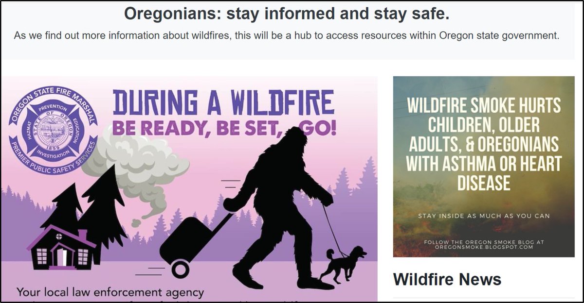 -Consult the Oregon Wildfire Resources web site ( https://wildfire.oregon.gov/&nbsp;) to stay updated on hot spots, evacuation orders, reporting yr status, etc. Pls know  @OregonDEQ is working hard to fix our AQI monitoring service & hope to have it running smoothly again shortly.  #StaySafe