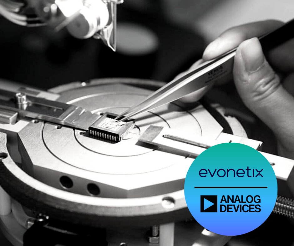 ADI_News's tweet photo. Analog Devices is proud to collaborate with synthetic bio company, @evonetix, as the company continues its push to build a “plug and play” desktop instrument that will synthesize DNA at unprecedented accuracy, scale, and speed. #BIOTECH #healthnews https://t.co/pxO5bqi7aJ