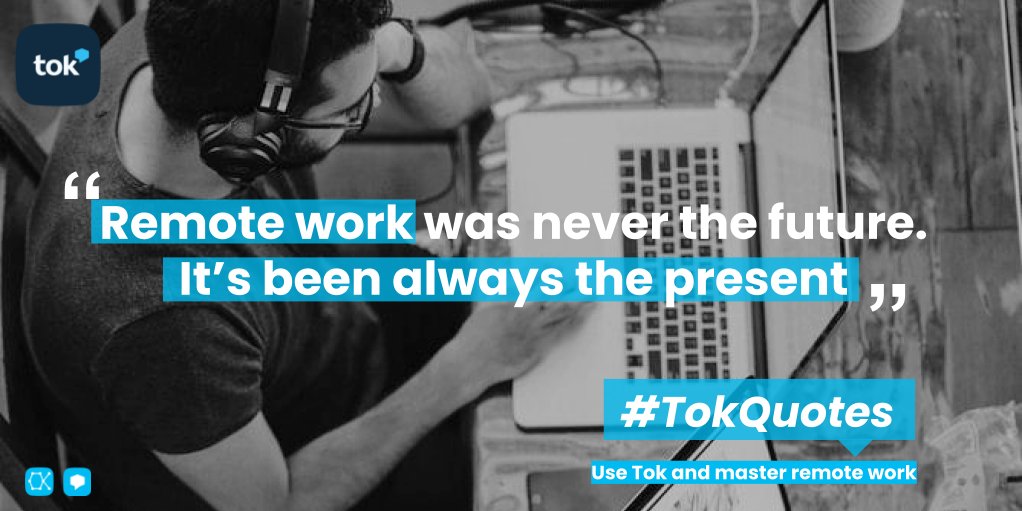 OktanaCorp's tweet photo. We run teams in 5 countries 🔝. Working remotely is part of our DNA ⚛️. 
So, try Tok and discover how we achieve results 🎢:  https://t.co/4KwXZi9Oak
- 
#TokQuotes #TokForTalks #SalesforcePartner #Salesforce #AppExchange #collaborate #teamwork #InternalCommunication
… https://t.co/CE5KLp3jd9