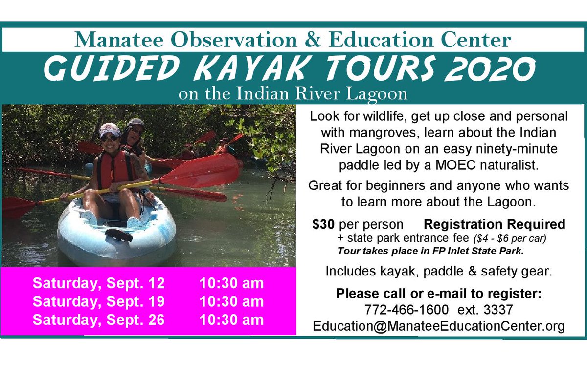 ManateeCenter's tweet photo. September is the perfect month to paddle with the Manatee Center! - https://t.co/IezUwEZBJk https://t.co/fxhP3nqgOX